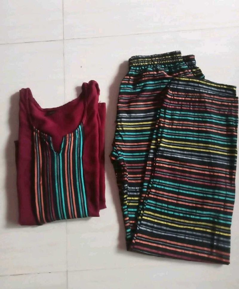Striped Kurta Set