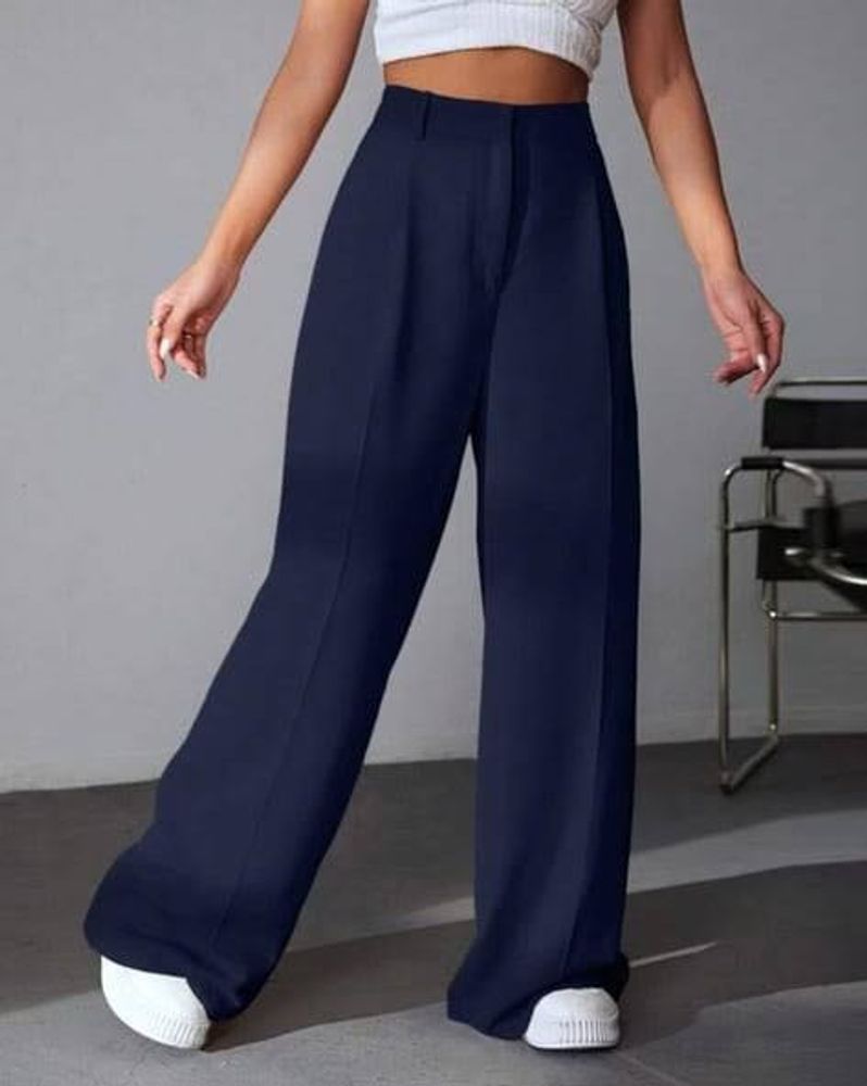 New Baggy Wide Leg Navy Blue Trousers