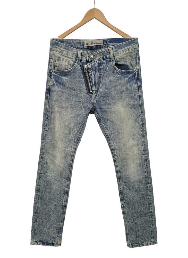 Blue Starnik Unique Zipper Korean Jeans