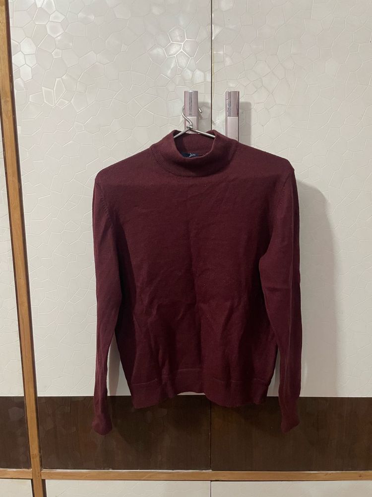 Burgundy Turtleneck Sweater