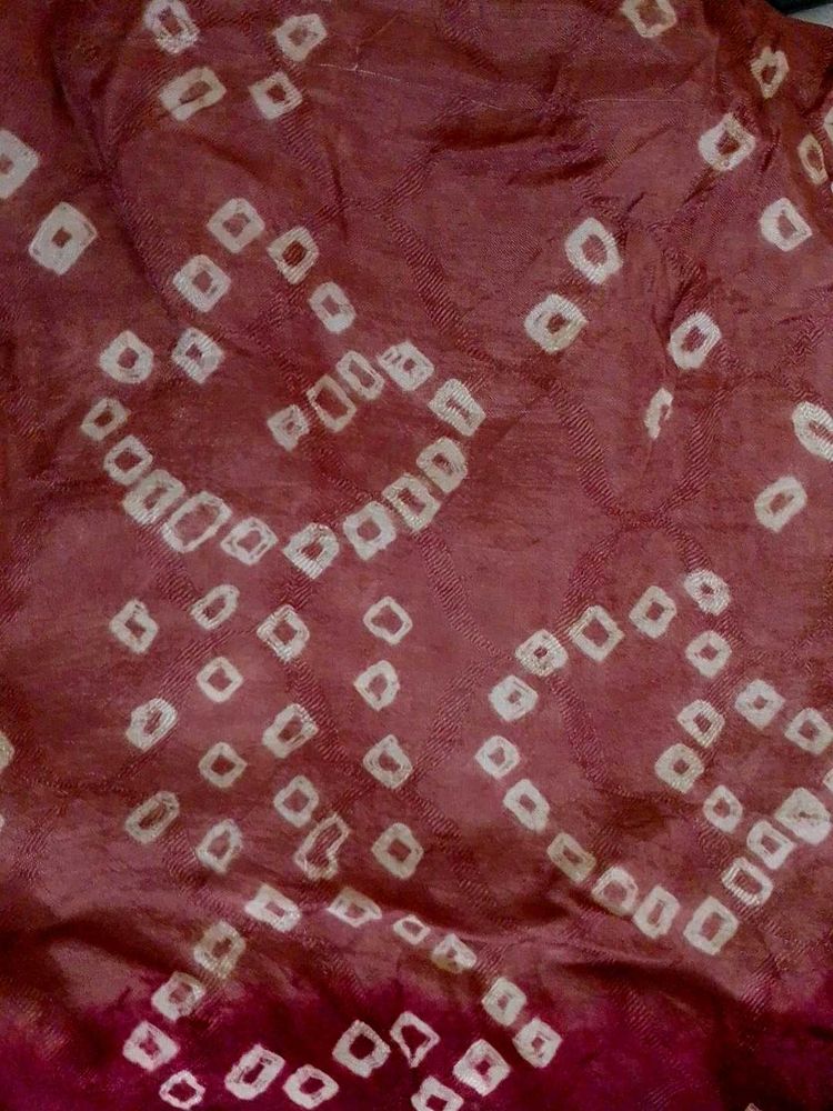 Silk Bandhani Fabric