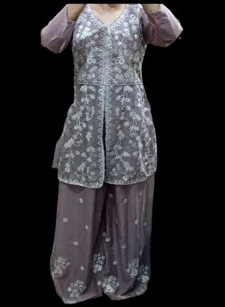 NEW SHARARA KURTI DUPATTA SET