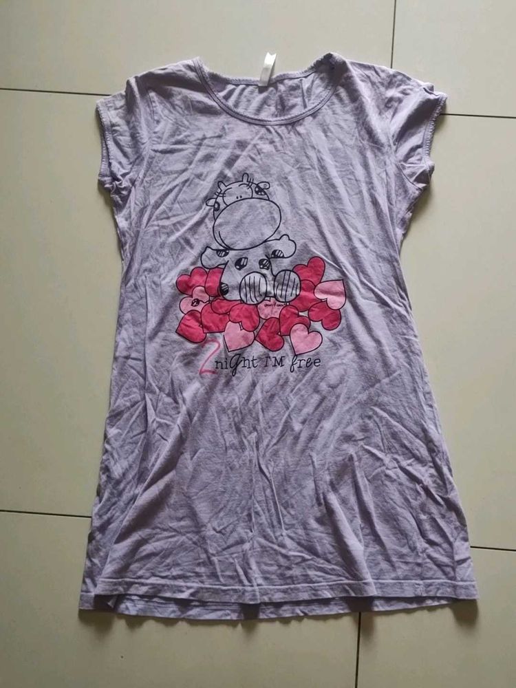 Cute Graphic Night Dress