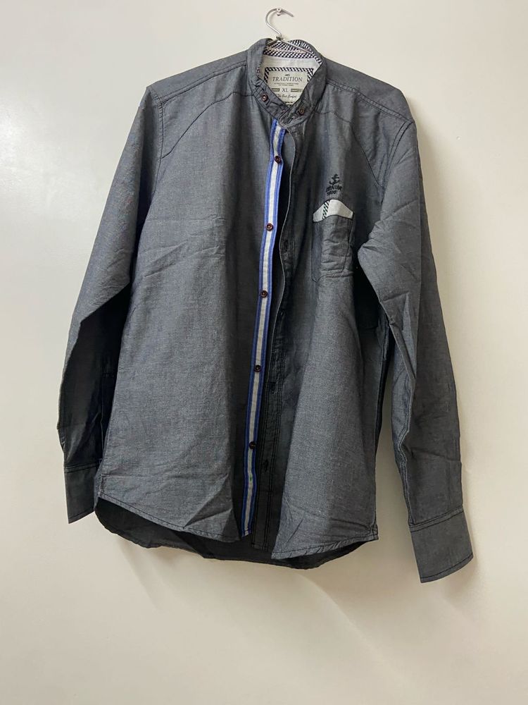 Grey denim shirt