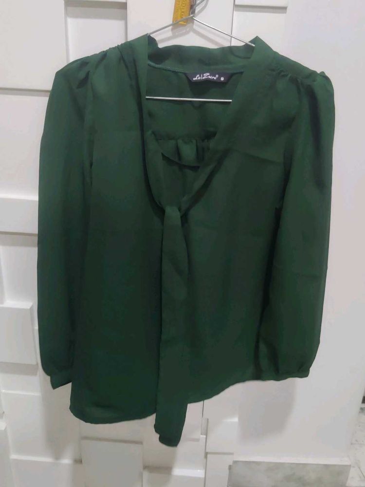 Elegant Green Formal Top