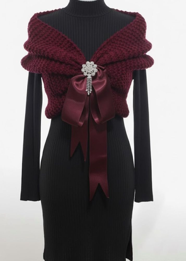 Black Ribbed bodycon turtleneck