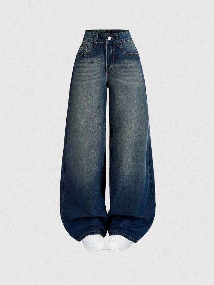 Wide Leg Denim Jeans