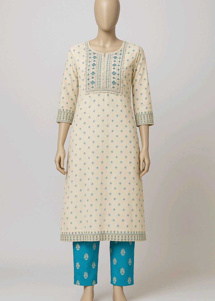 Embroidered Straight Elegant Kurta Set