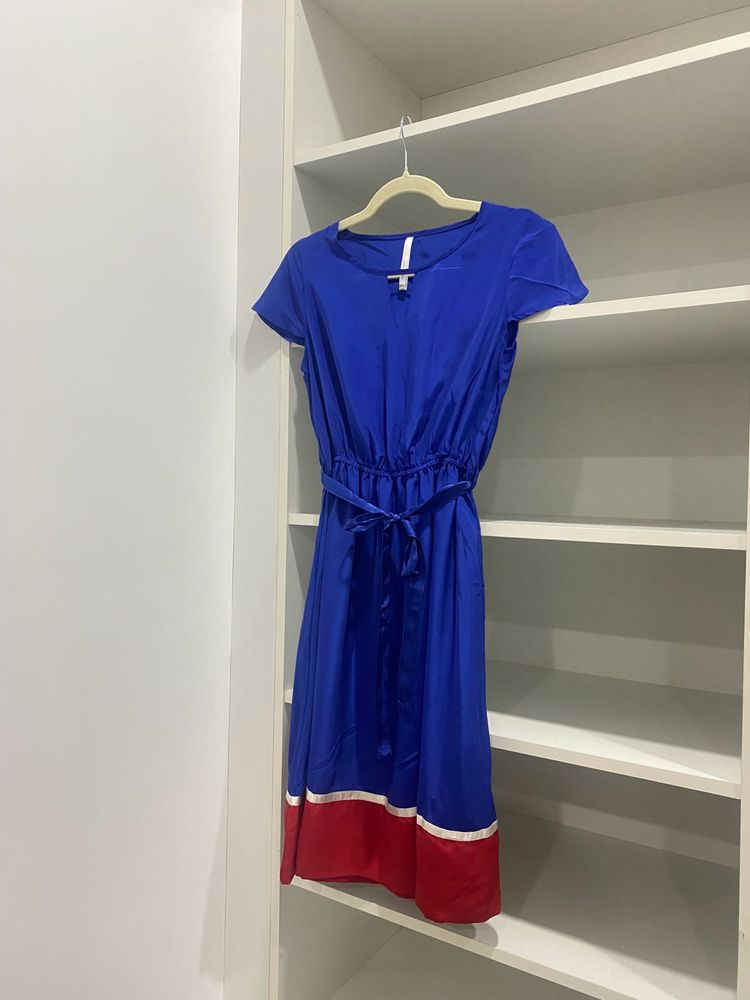 Lara Karen Royal Blue &amp; Red Midi Dress