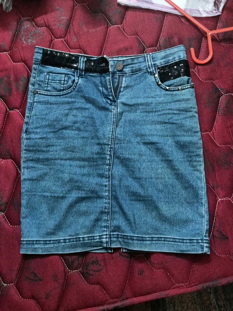 Blue Denim Skirt