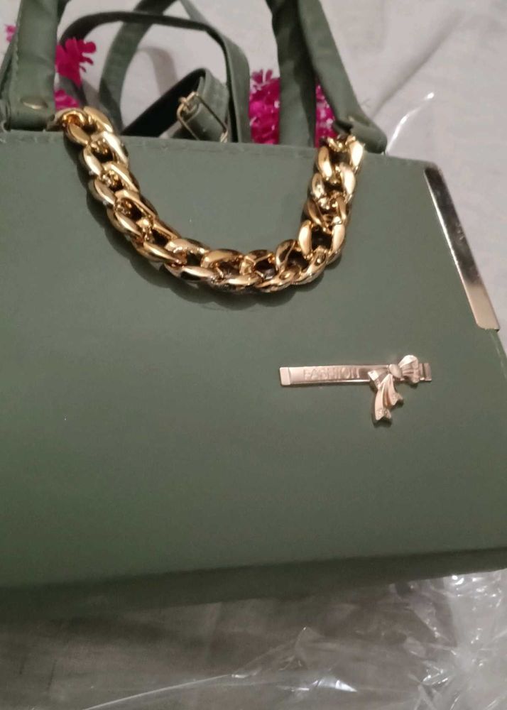 Olive Green Fashion Handbag