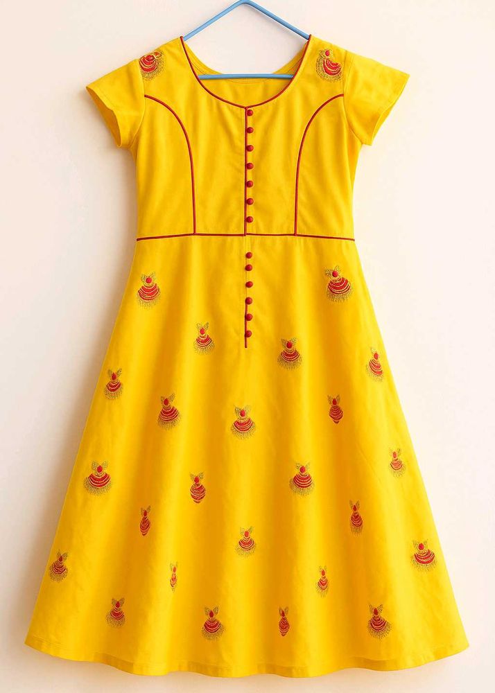Yellow Embroidered Dress