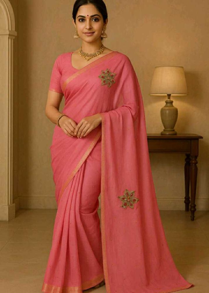 pink saree