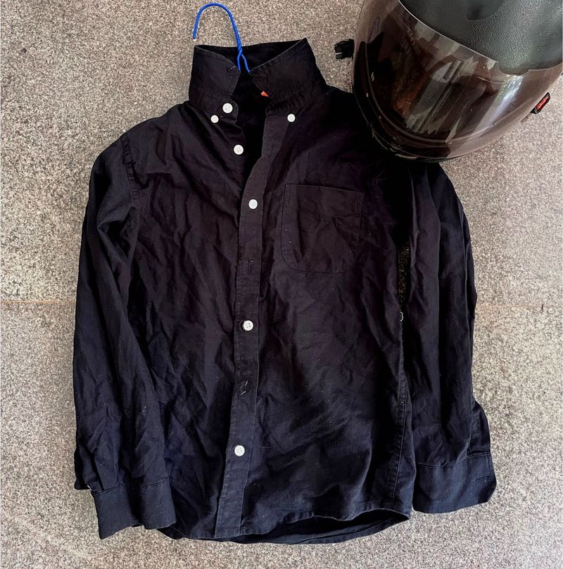 Black Button-Down Shirt