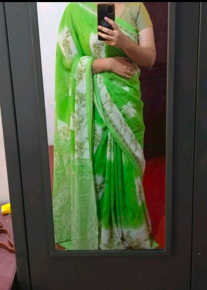 Green 💚 Saree