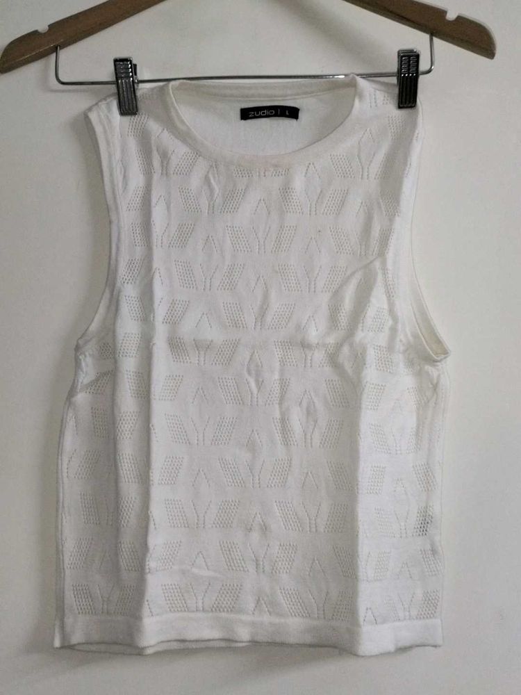 White Sleeveless Top