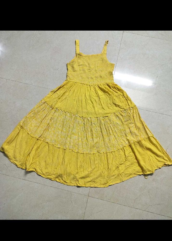 Yellow mini dress