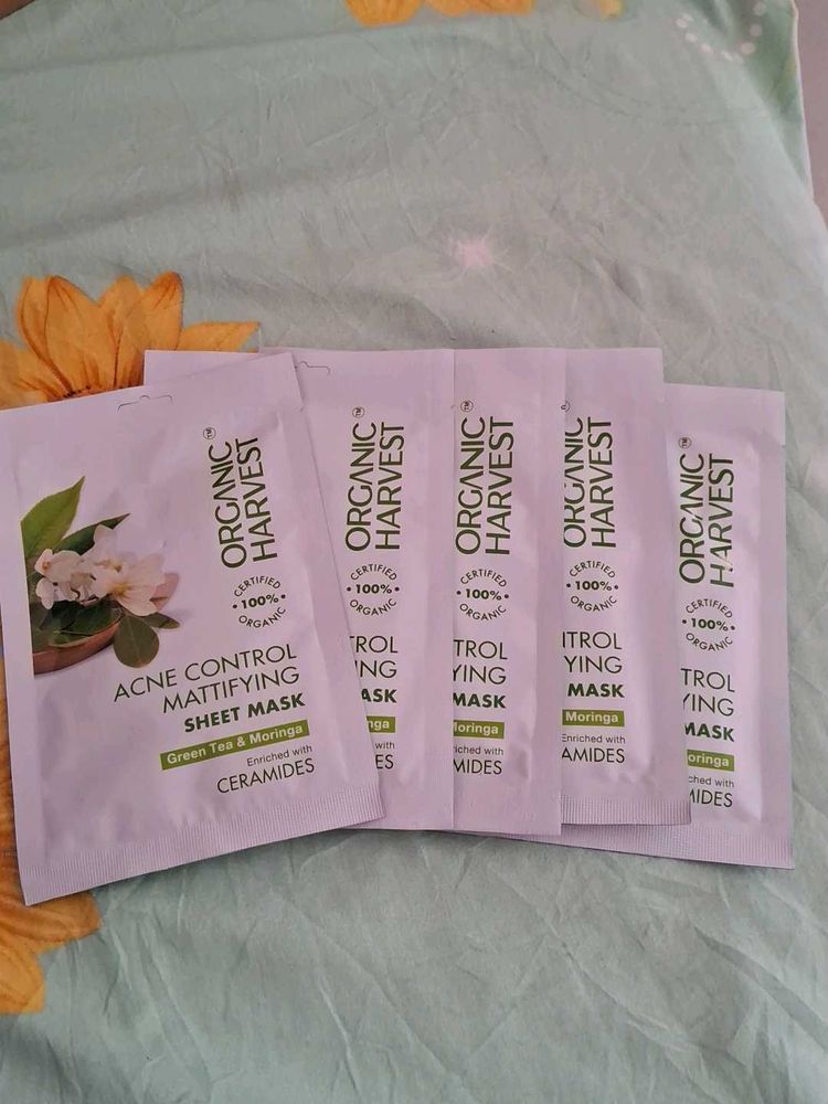Sheet Mask For Acne Control Combo Of 5