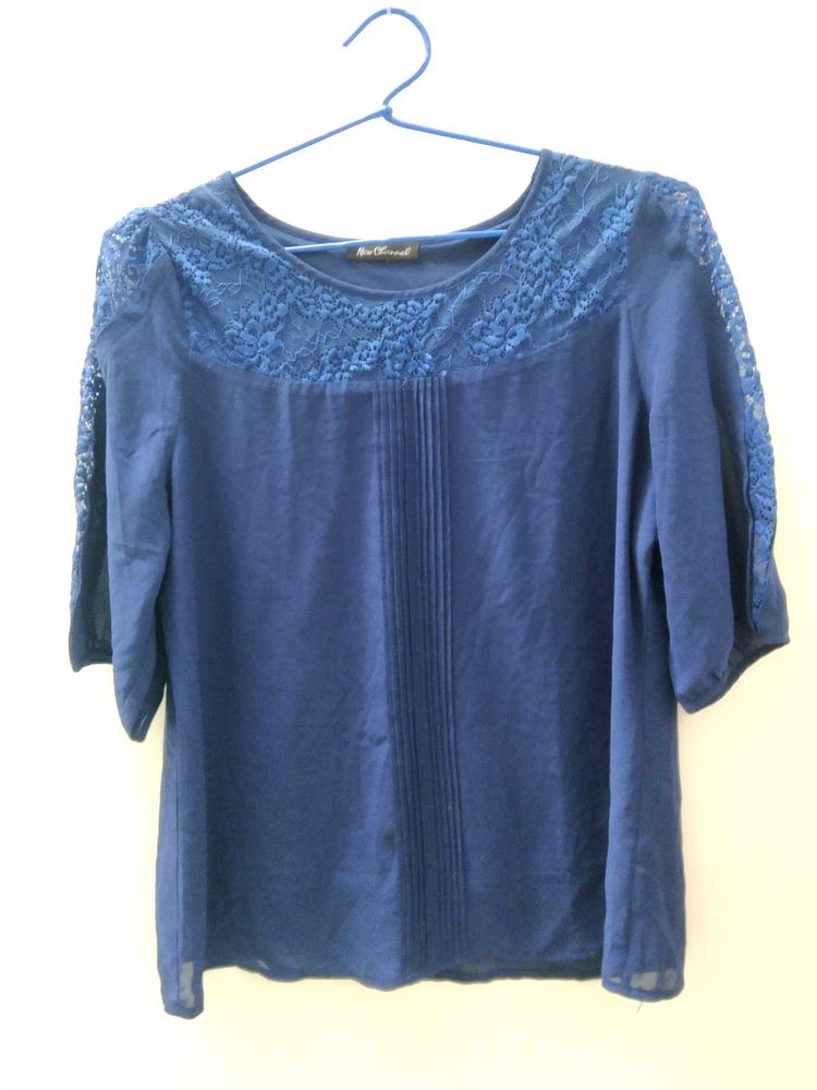 Blue Casual And Partywear Top