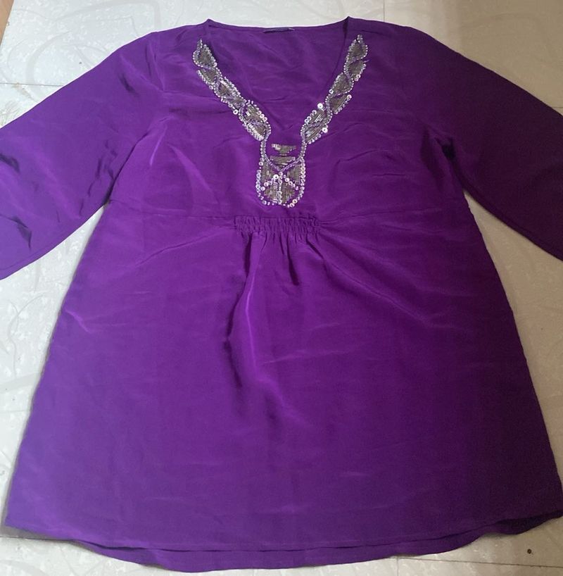 Purple Polyester Top
