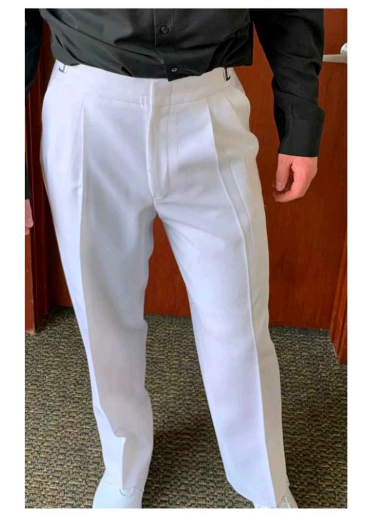 White Casual Pants