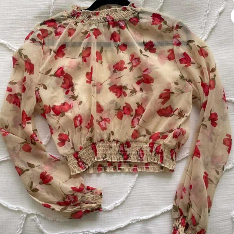 Princess Polly Floral Sheer Top