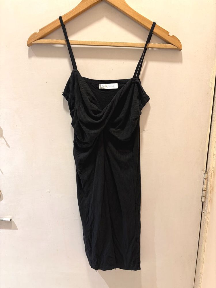 Beautiful Black Ruched Cami Dress