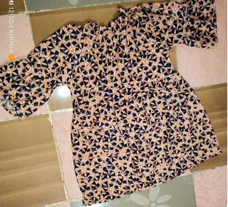 Patterned Off-Shoulder Top set