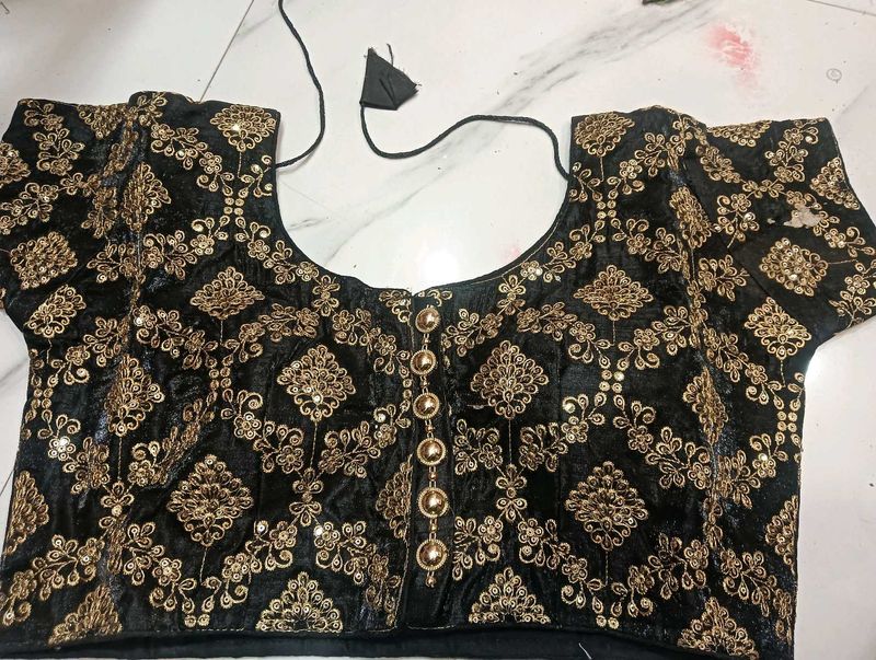 NEW Embroidered Velvet Blouse