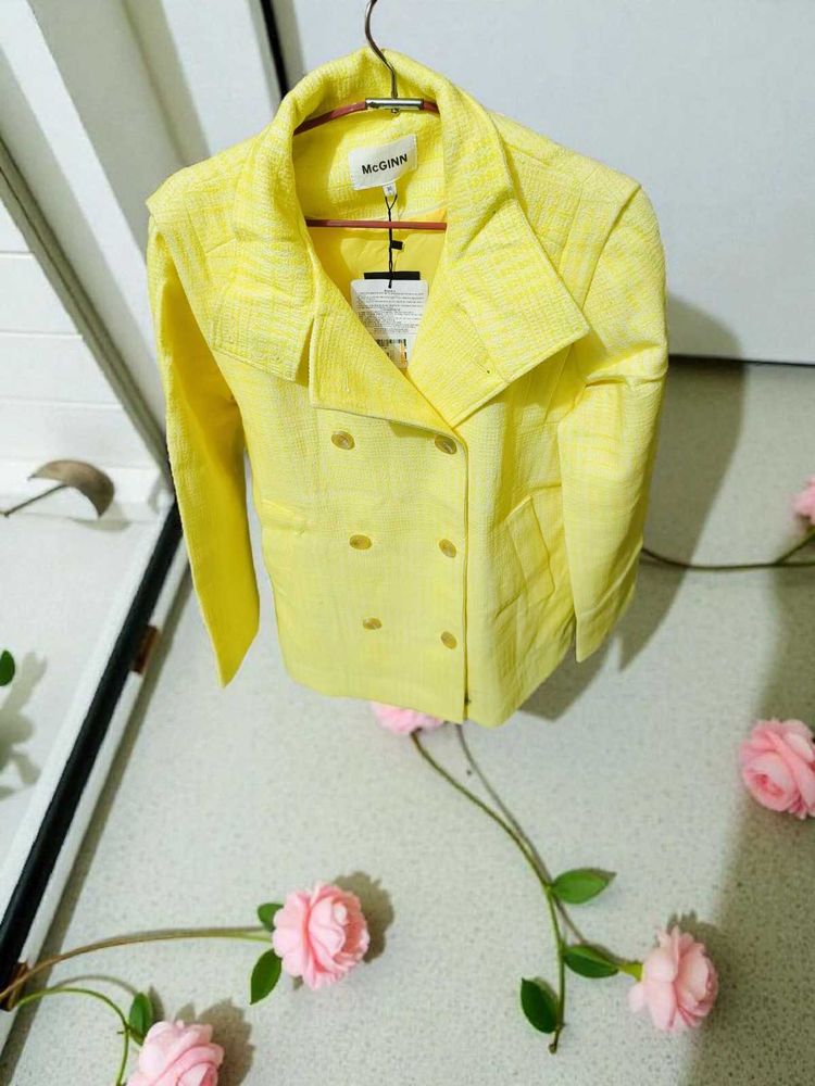 ⚫New 🌟Yellow Double-Breasted Jacket