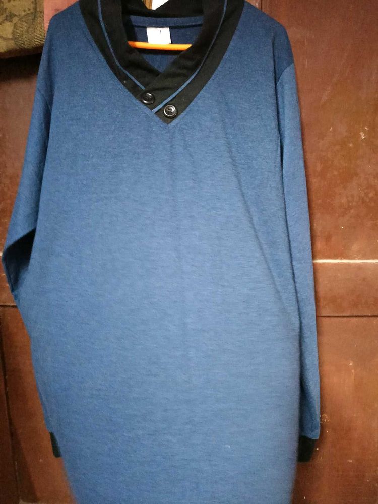 LightBlue T-shirt With Black Color