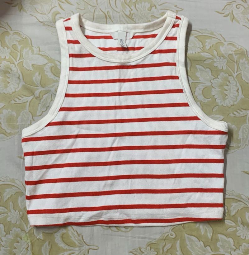White Top With Red Stripe