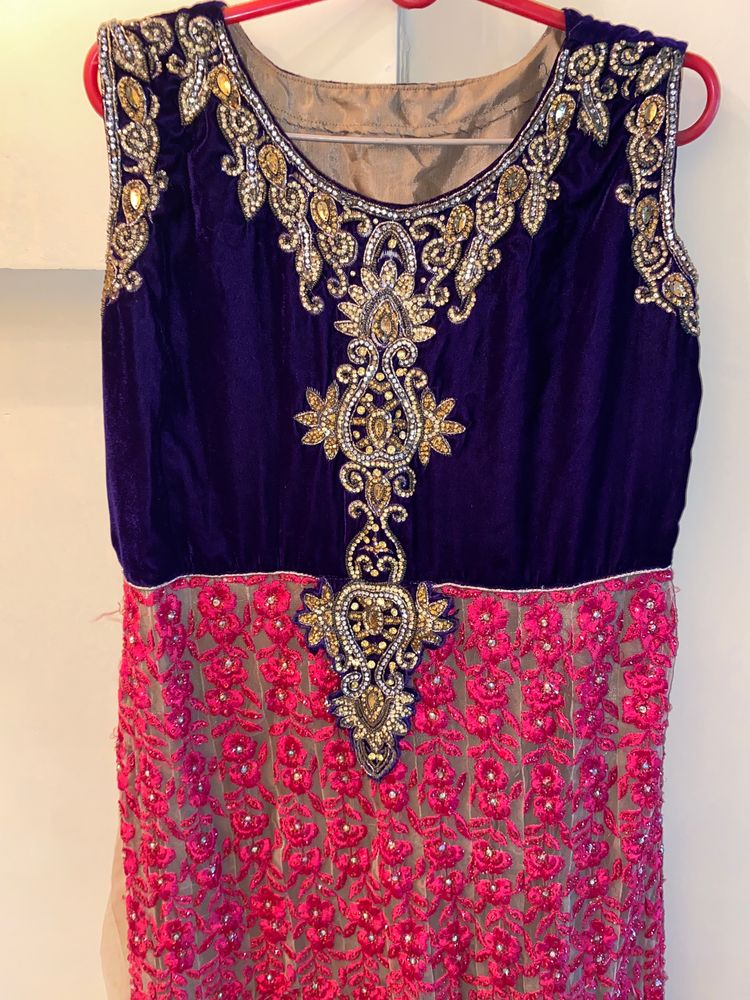 Pink &amp; Gold Designer Kurta Lehenga ✨