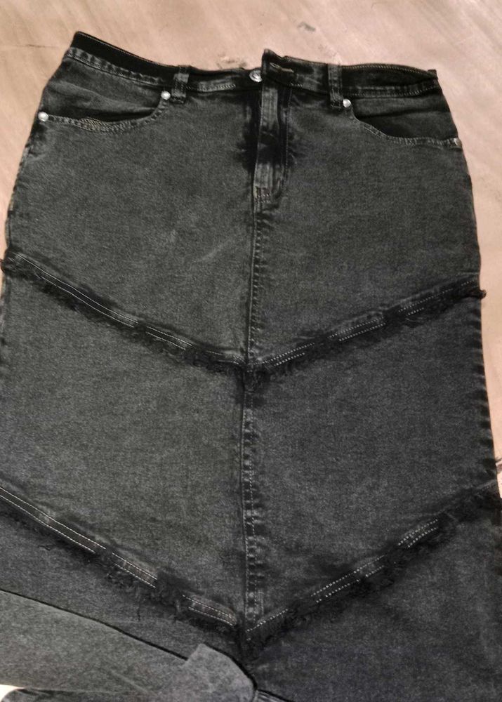 Denim  long Skirt