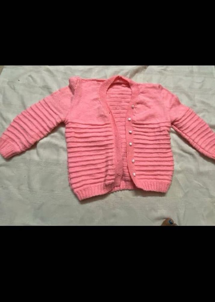 Pink warm cardigan