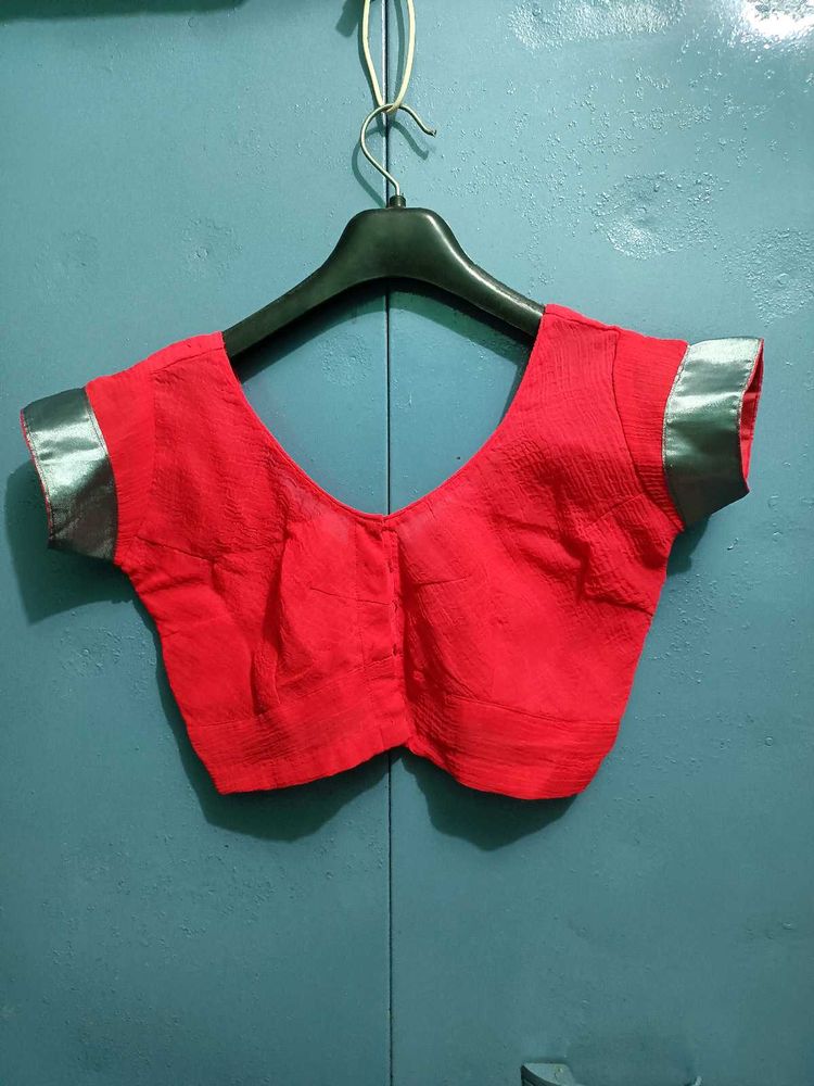 Red &amp; Silver Blouse
