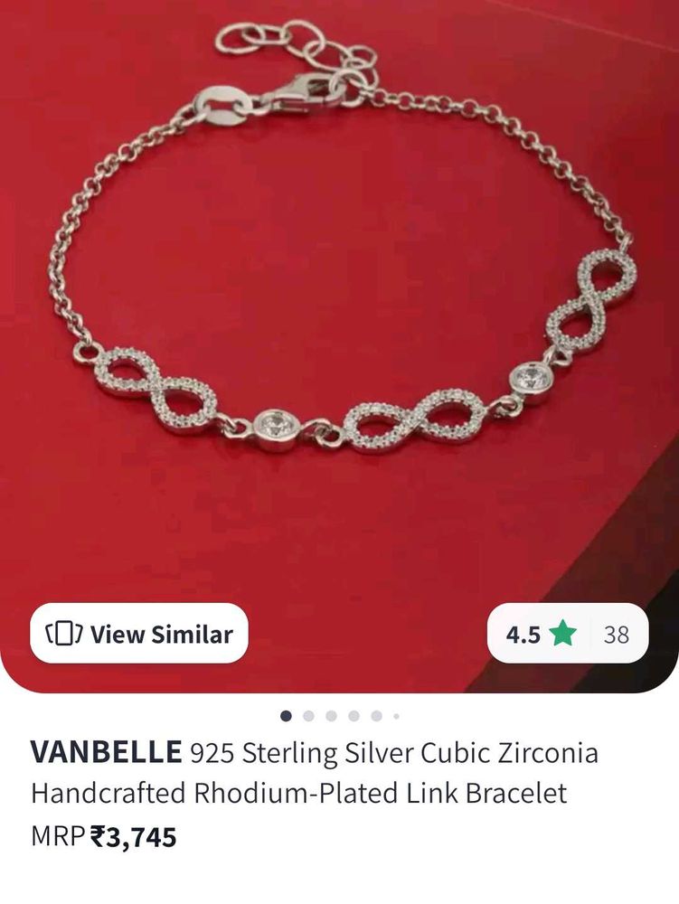 925 Sterling Silver Infinity Bracelet