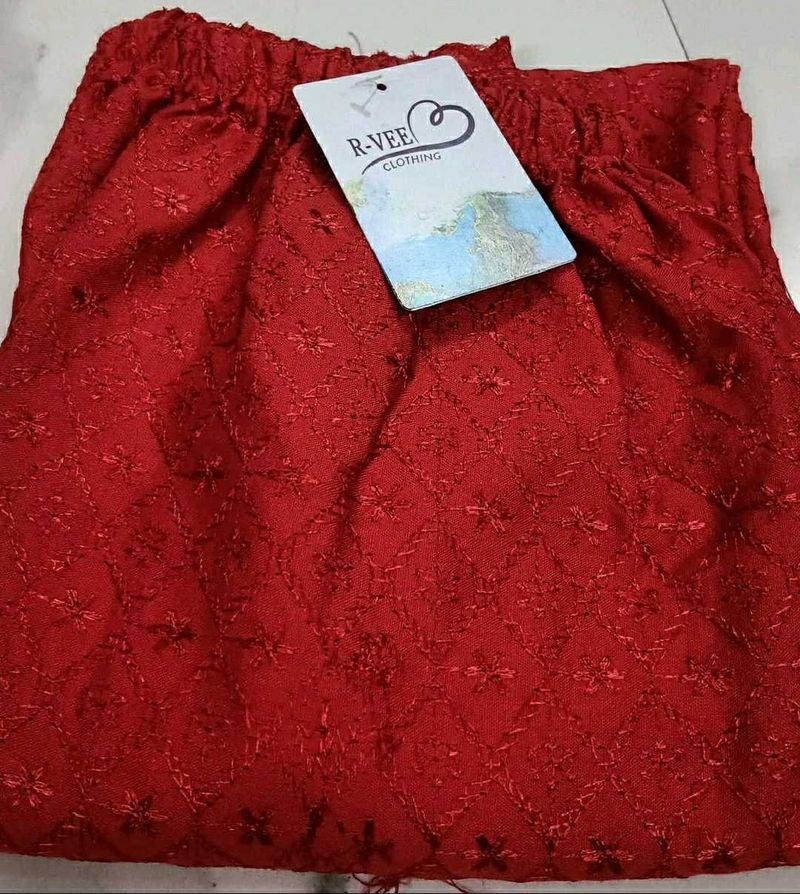 Red Embroidered Pants😍size Issue