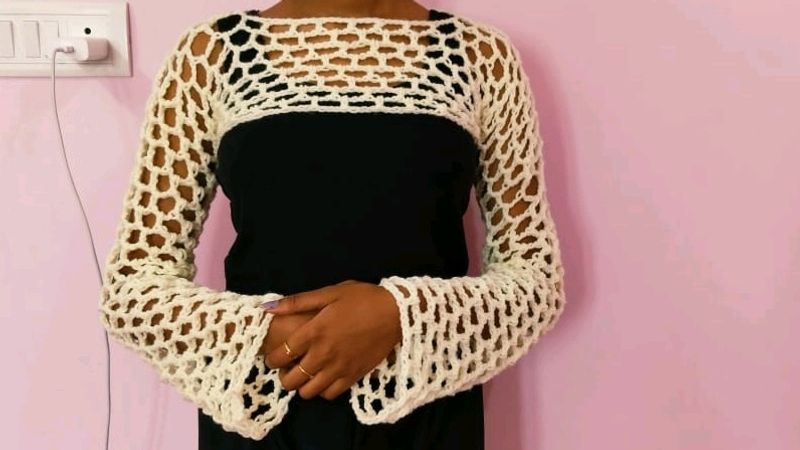 Crochet White Shrug