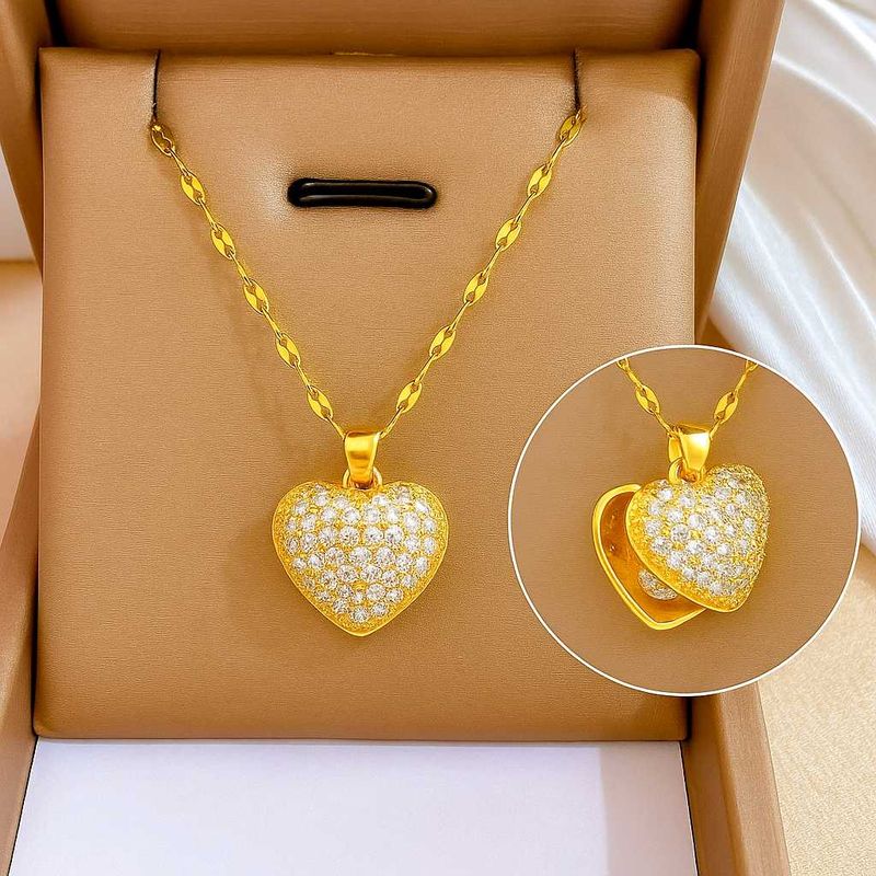 18k Gold Plated Heart Locket Necklace