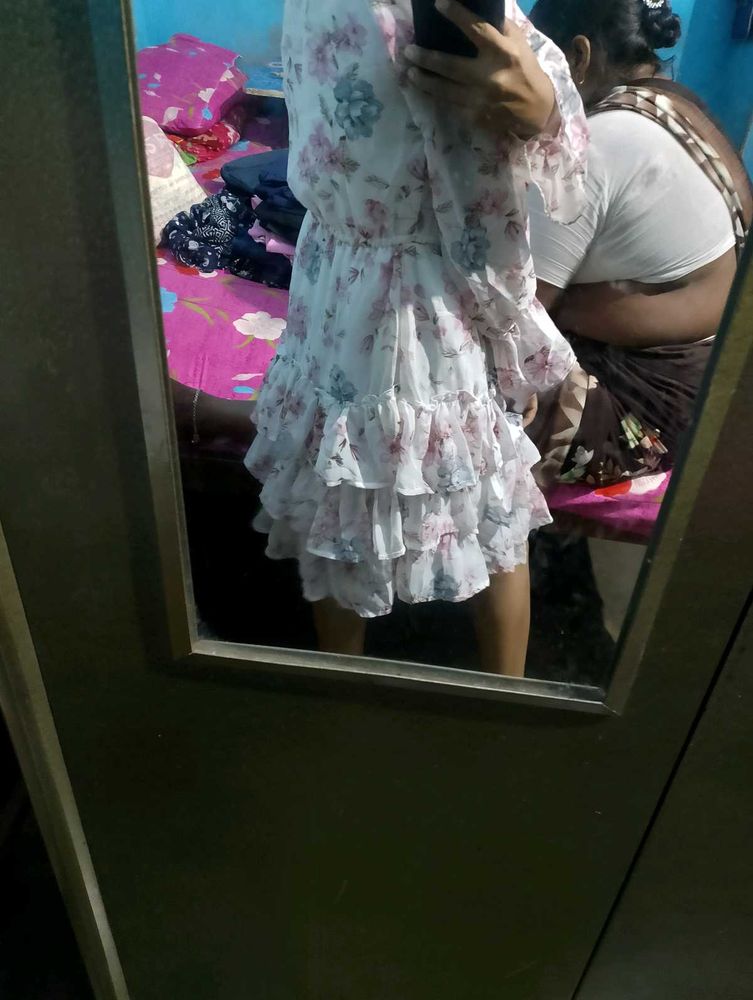 Floral Ruffle Mini Dress