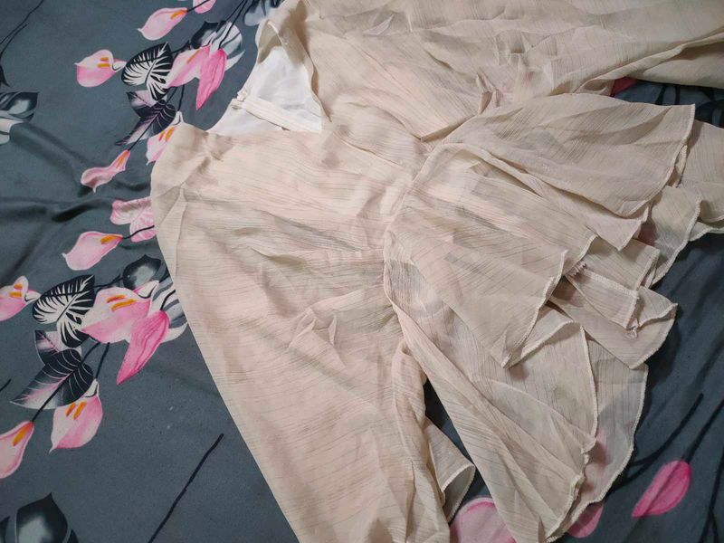 Butterfly Peplum Top With Light Shimmer