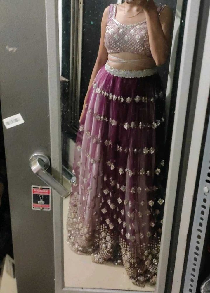 Sangeet Wine Lehenga