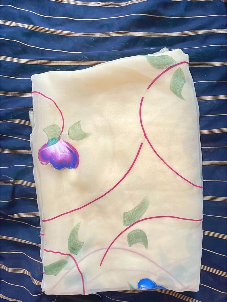 Floral Print Saree