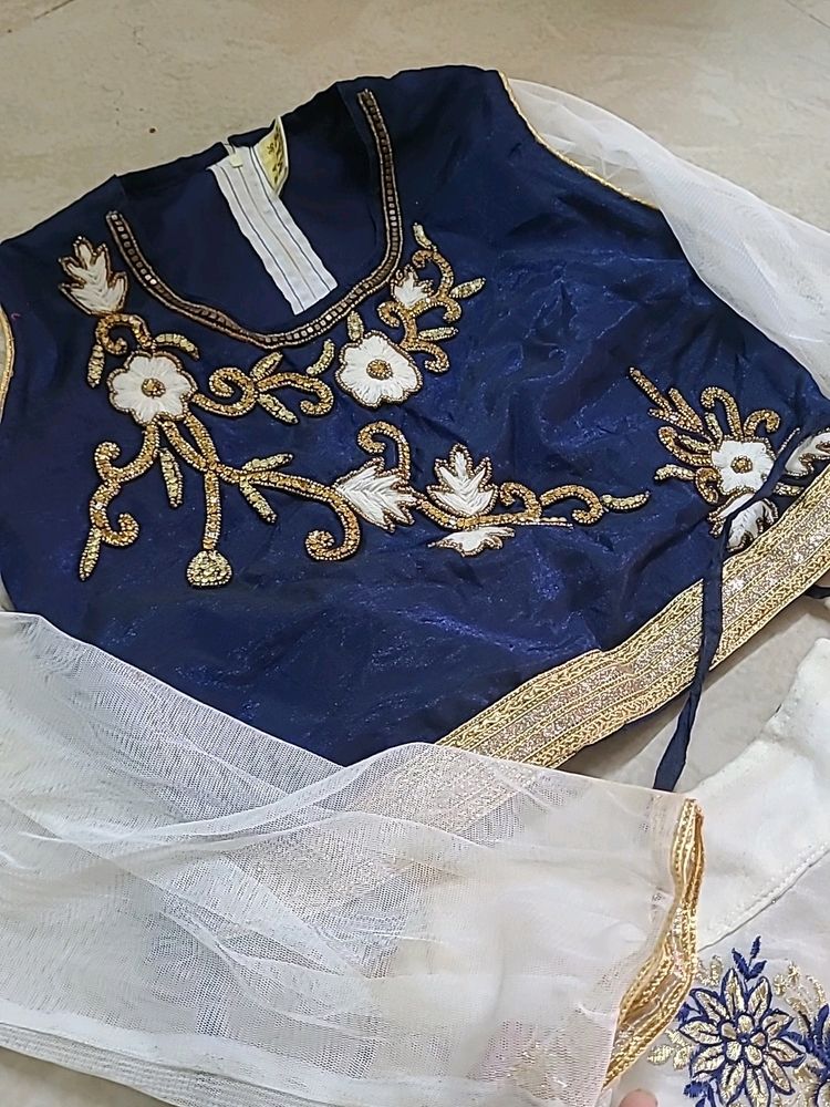 Puffed Sleeves  2 Piece Lehenga Choli