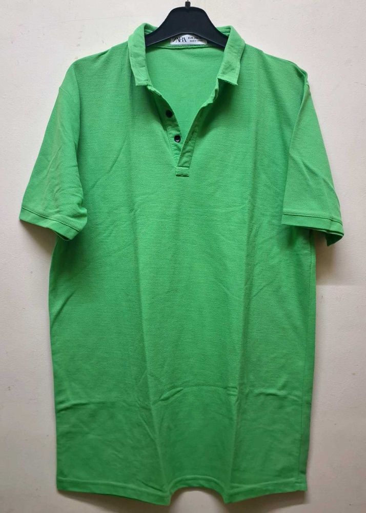Zara Green Polo T-Shirt
