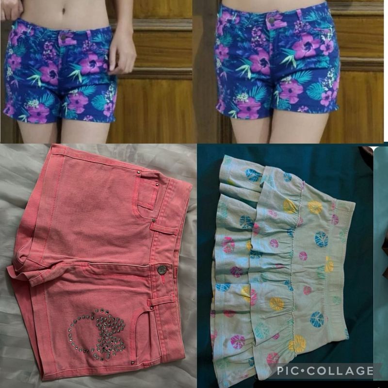 Shorts and skort combo of 3