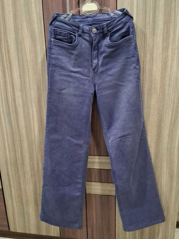 Blue Wide Leg Jeans