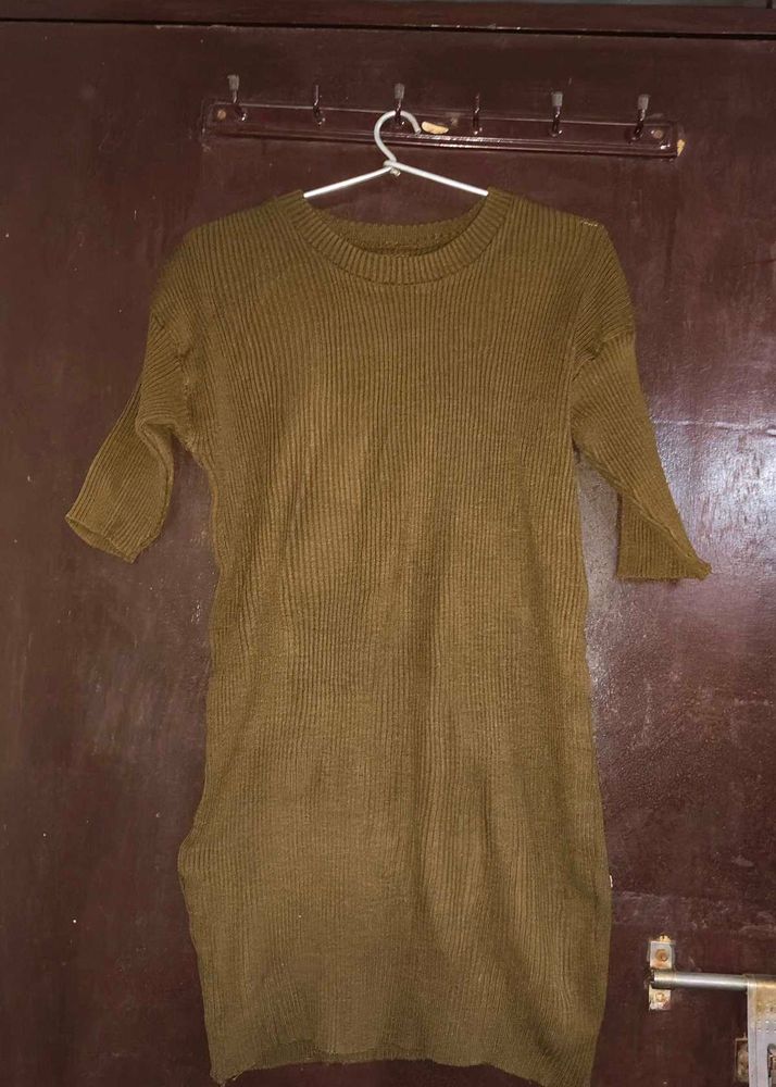 Olive Knit Dress