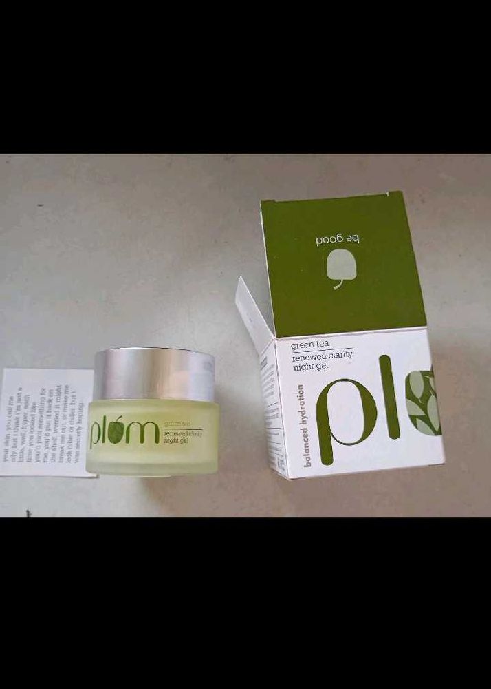 plum green tea night gel